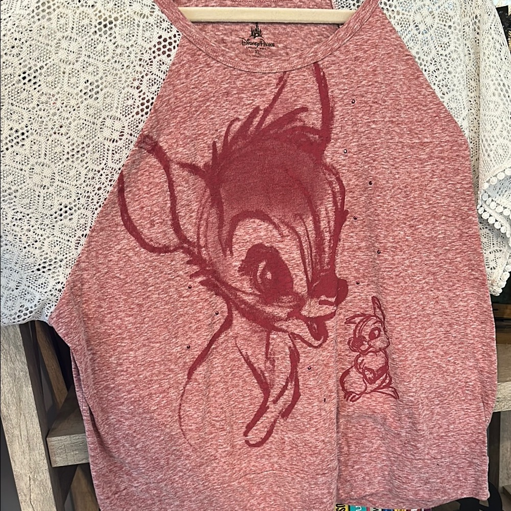 Disney Red and White Short Sleeve Tees